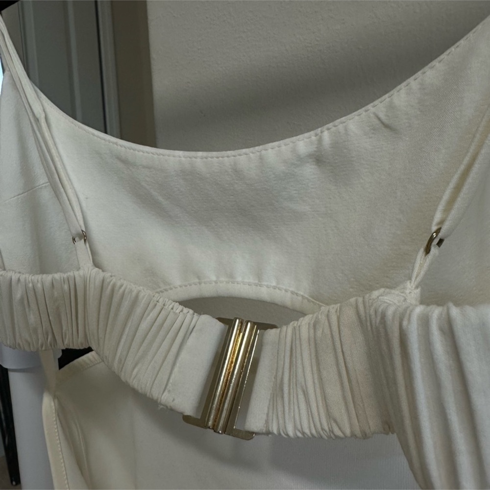 ZARA White Cut-Out Mini‎ Dress | Size M | NWT - Picture 3 of 5